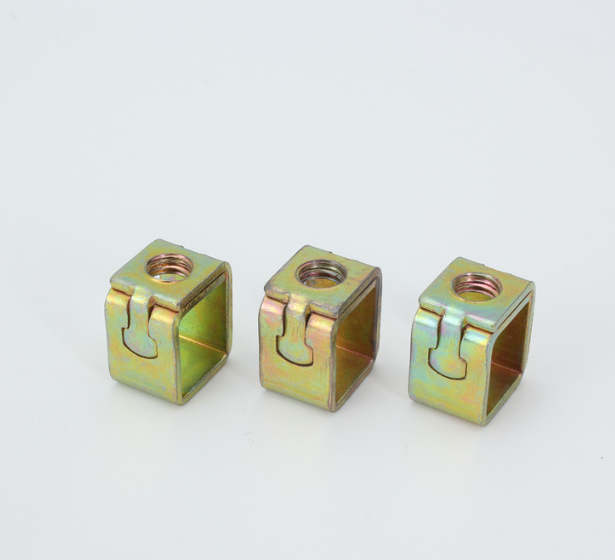 Wire frame press frame screw plated with colored zinc